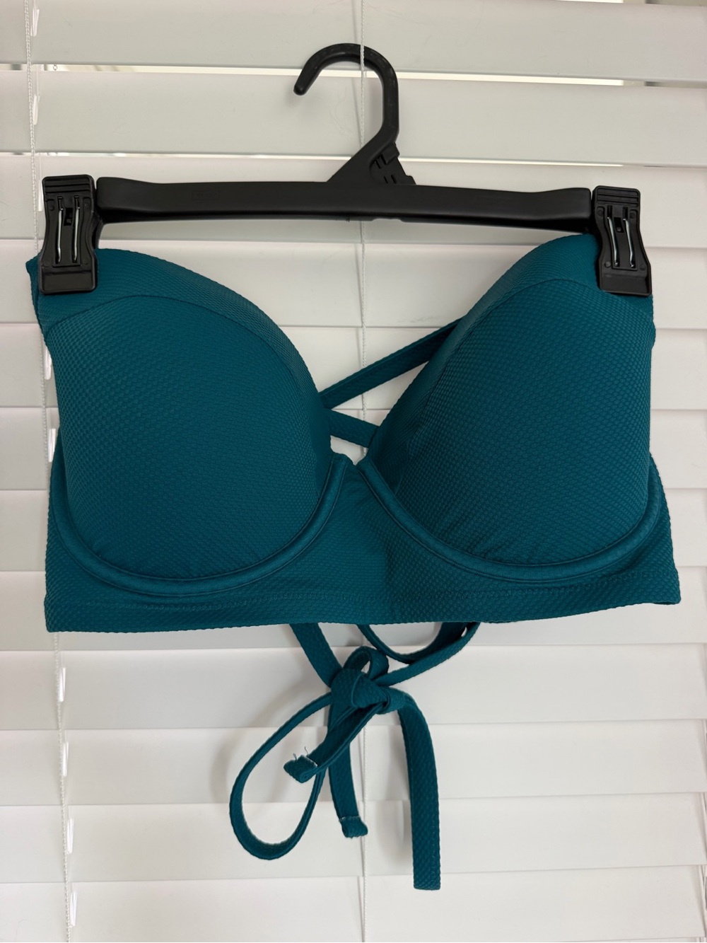 36DD Shade & Shore Teal Textured Underwire Bikini Top